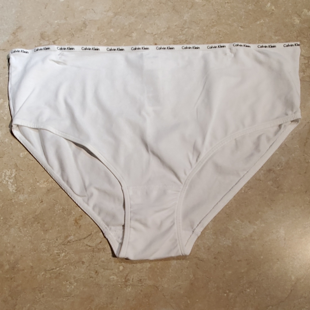 Calvin Klein White Cotton Hipster Panty 2X